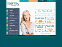 Tablet Screenshot of ellicottcitydentistry.com